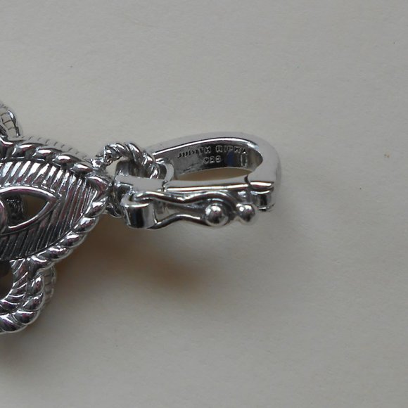 Judith Ripka Sterling Silver Key Pendant with Amethyst Tip EUC - Picture 5 of 6